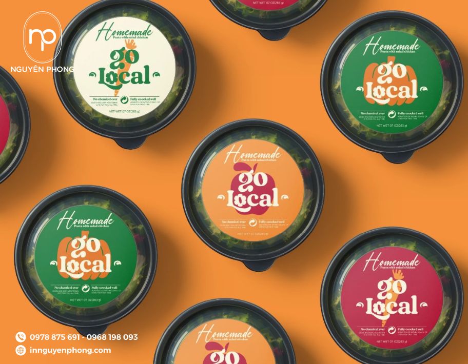 Mẫu thiết kế logo tạp hóa trên tem nhãn